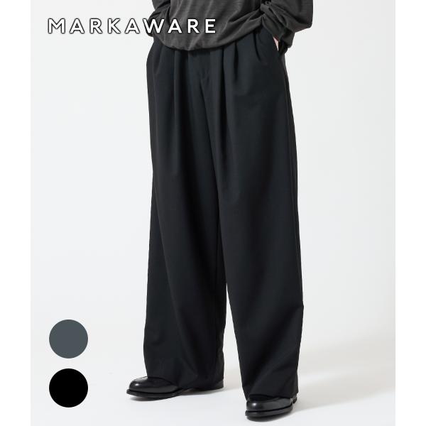 markaware（マーカウェア） ： TRIPLE PLEATED WIDE TROUSERS -ORGANIC