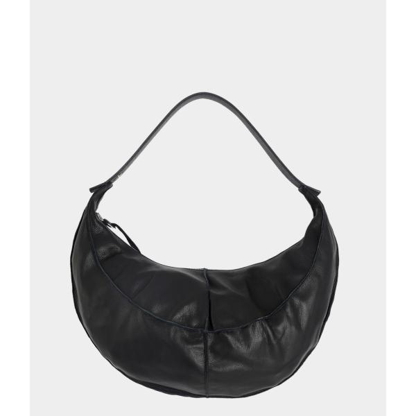ma＋ エムエークロス バッグ　ブラック　レザー m.a+（エムエークロス） ： medium banana bag w/silver cross handle