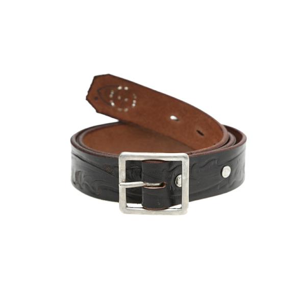 最大42%OFFクーポン HTC エイチティーシー レザーベルト ハラコ 茶×白