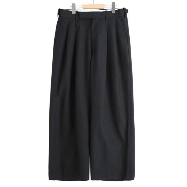 marka / マーカ ： TWO TUCK BAGGY TROUSERS -TUMBLED WOOL SERGE-  / 全2色 ： M25C12PT01C