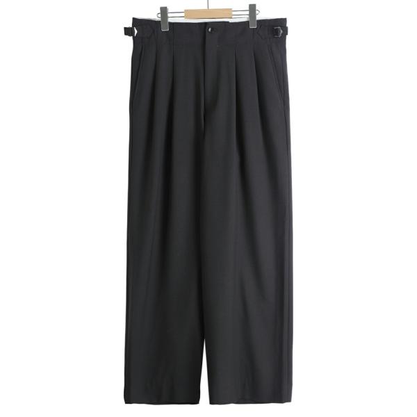 marka / マーカ ： TWO TUCK MILITARY TROUSERS -RECYCLED POLYESTER NON-MULESED WOOL GABARDINE- / 全3色 ： M26A06PT01C