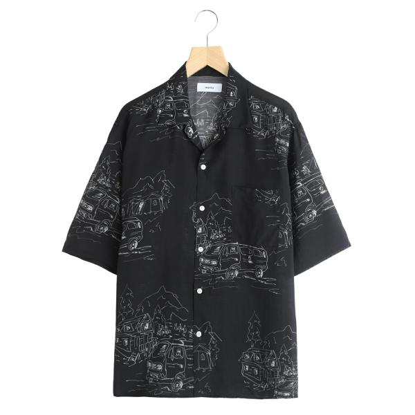 marka（マーカ） ： OPEN COLLAR S/S SHIRT -CUPRO SILK LAWN