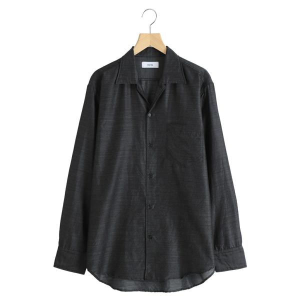 marka / マーカ ： OPEN COLLAR L/S SHIRT -SILK/WOOL FEATHER TWILL- ： M26C04SH01C