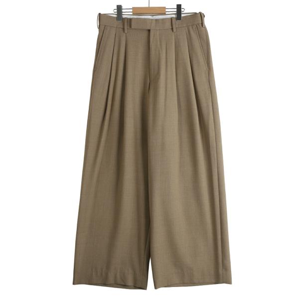 marka / マーカ ： DOUBLE PLEATED BAGGY TROUSERS -RECYCLED POLYESTER WOOL GABARDINE RECY- / 全2色 ： M26C06PT01C
