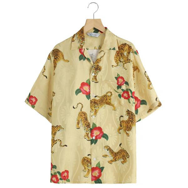 NIPOALOHA（ニポアロハ） ： SILK SHORT SLEEVE ALOHA SHIRT〈 TIGER