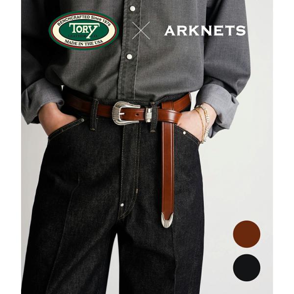 TORY LEATHER（トリーレザー） ： 別注 Long 3piese silver buckle