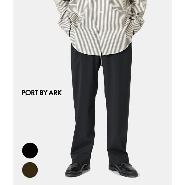 PORT BY ARK / ポートバイアーク ： Wool Curve Trousers / 全2色...