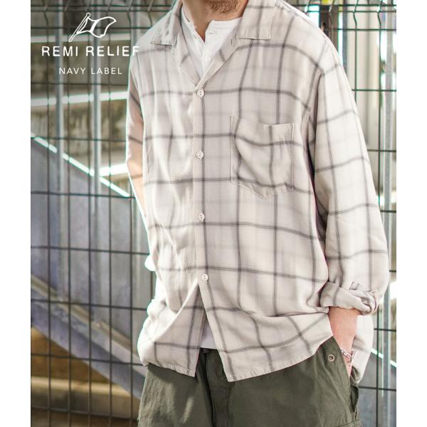 REMI RELIEF NAVY LABEL /レミレリーフ ネイビーレーベル： レーヨン