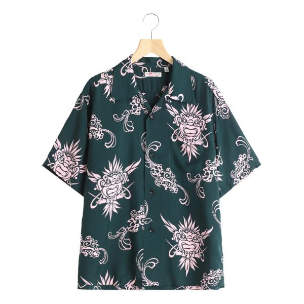 SUN SURF / サンサーフ ： “TIKI“ S/S RAYON HAWAIIAN SHIRT SS39611