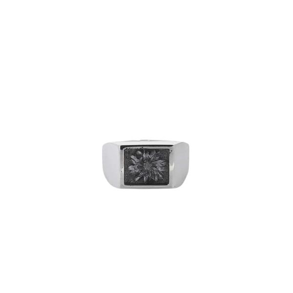 XOLO JEWELRY / ショロ ジュエリー ： Signet Ring with Steel