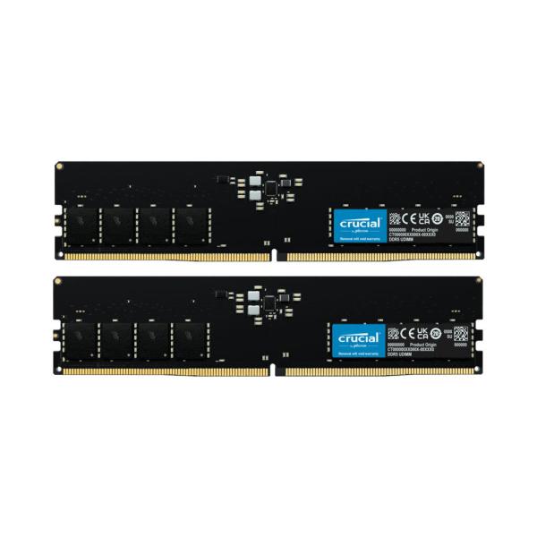 Crucial DDR5-4800 32GBx2枚 CT2K32G48C40U5 crucial Crucial CT2K32G48C40U5 288pin DDR5-4800 CL40-39-39