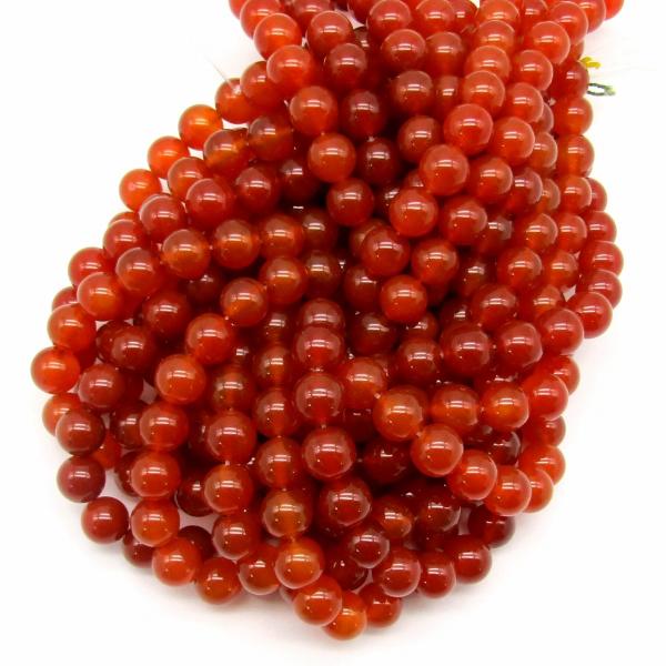 レッドアゲート AAA 12mm ラウンド 1連 32粒 （レッドオニキス