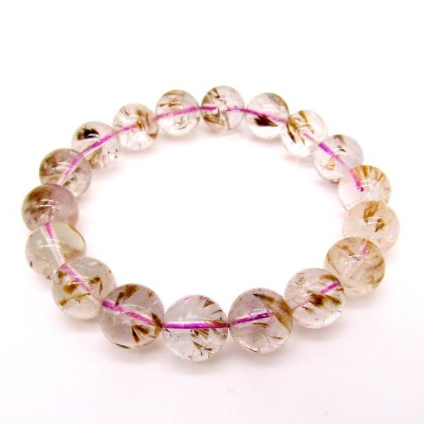 カコクセナイトインクォーツ ブレスレット 約12mm : アラナヴ ジェムス