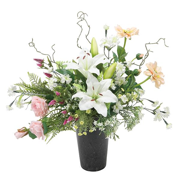 光触媒 観葉植物 インテリア 人工観葉植物 風水 アートフラワー 造花 オフィス ロビー ツインカサブランカ 0119a 家具通販 インテリアショップ Arne 通販 Yahoo ショッピング