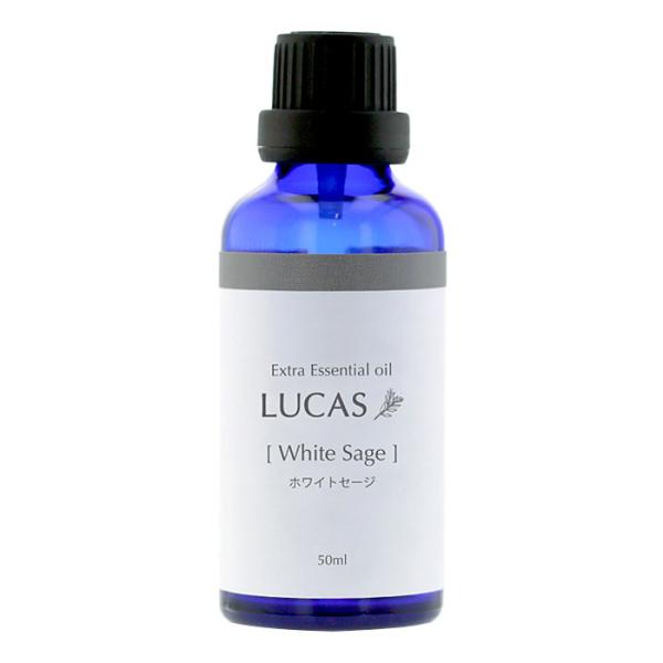 LUCAS ルカス ホワイトセージ エッセンシャルオイル 50ml ／ 浄化 覚醒 叡智 精油 天然成分100% アロマテラピー USA アメリカ産