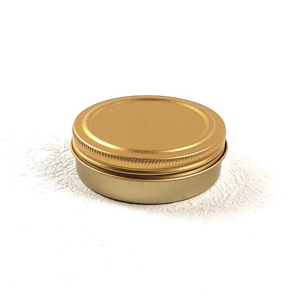 昭和ブリキ缶 レトロ容器 金色 ゴールド サテン素材 ブリキ素材 スパイス入れ 小物入れ ウッドチップ入れ 手作りクリームケース