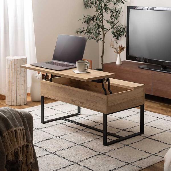 東谷 昇降 コーヒー テーブル センター リビング ロー 2way テーブル