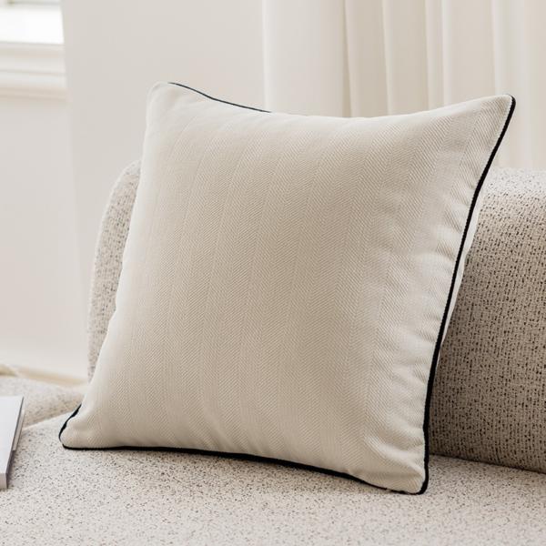 サラデママ ヘリンボーン クッションカバー 45x45cm シンプル 1枚