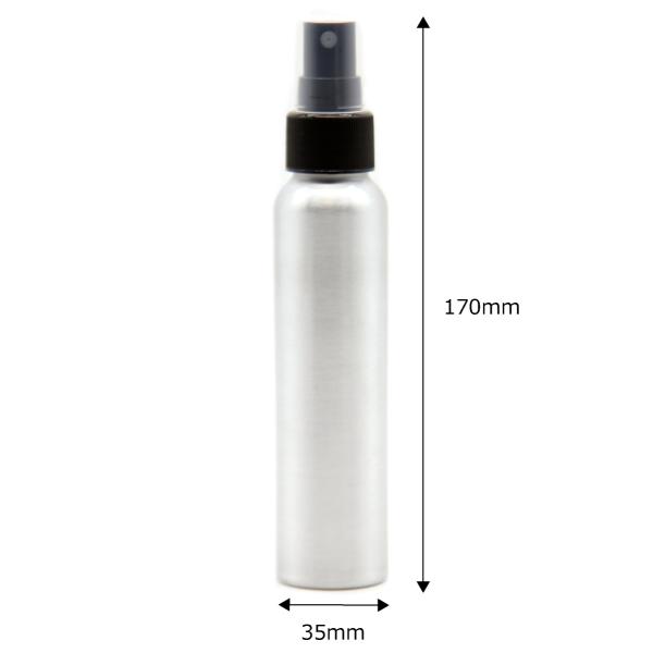 [Release date: April 23, 2020]■液体向けのアルミ製スプレーボトル■100ml■日本製/MADE IN JAPAN■アルコール製品、次亜塩素酸水（微酸性次亜塩素酸水：PH5.5〜6.5)にも使用できます。■サイズ...