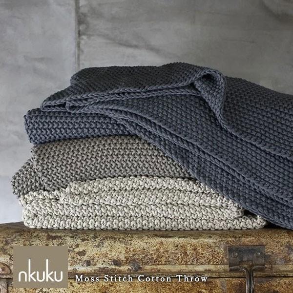 ブランケット おしゃれ Nkuku モススティッチコットンスローケット125x180cm Throw03 アロマルーム 通販 Yahoo ショッピング