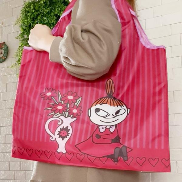 ムーミン グッズ エコバッグ おしゃれ リトルミイ 花瓶 かわいい ショッピングバッグ 大きめ 送料無料