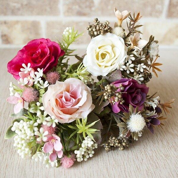 フェイクフラワー ローズ 1本 造花 バラ ばら 薔薇 シルクフラワー