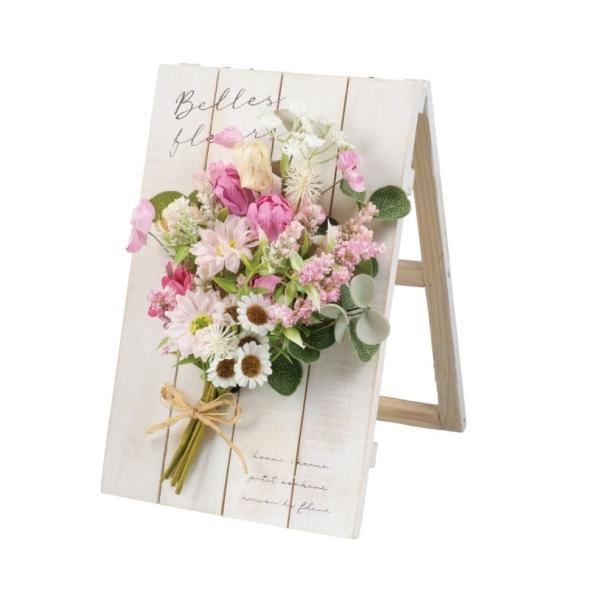 【スタッフのコメント】明るい空気を呼び込んでくれそうな彩り豊かなスタンド付のスワッグです。玄関、リビング、キッチンなどどこにでも飾ることができて、とっても便利です。【サイズ】w170mm×d120mm〜260mm×h270mm【材質】木（つ...