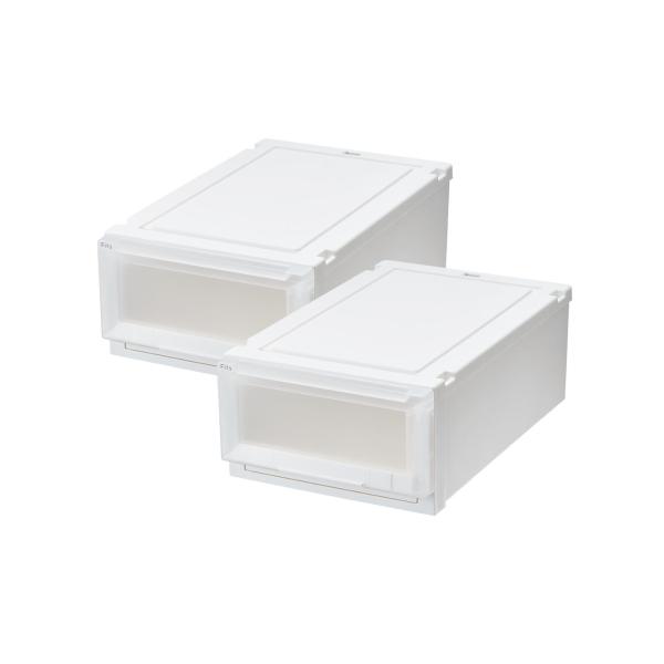 カラー　ホワイトクリア最大外寸（約）幅35×奥行55×高さ20cm有効内寸（約）幅26.1×奥行48.6×高さ14.3cm収納の目安（約）Yシャツが7枚積み重ね使用　3段まで可能天板耐荷重（約）5kg引出耐荷重（約）2.7kg材　質【天板・...