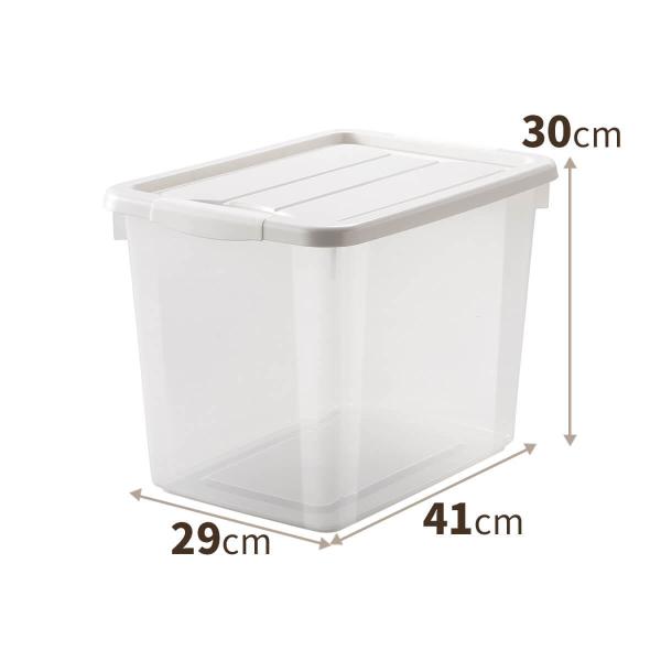 カラー　ホワイト最大外寸（約）幅29×奥行41×高さ30cm有効内寸（約）幅22×奥行32.5×高さ27.4cm商品重量（約）0.96kg容　量（約）25L収納の目安（約）Yシャツが8枚積み重ね使用　2段まで可能蓋耐荷重（約）4.15kg本...