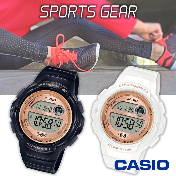 カシオ CASIO SPORTS GEAR ラップメモリー レディース 女性 腕時計 LWS-1200H ブラック ホワイト ランニング ジョギング 防水 スポーツ デジタル