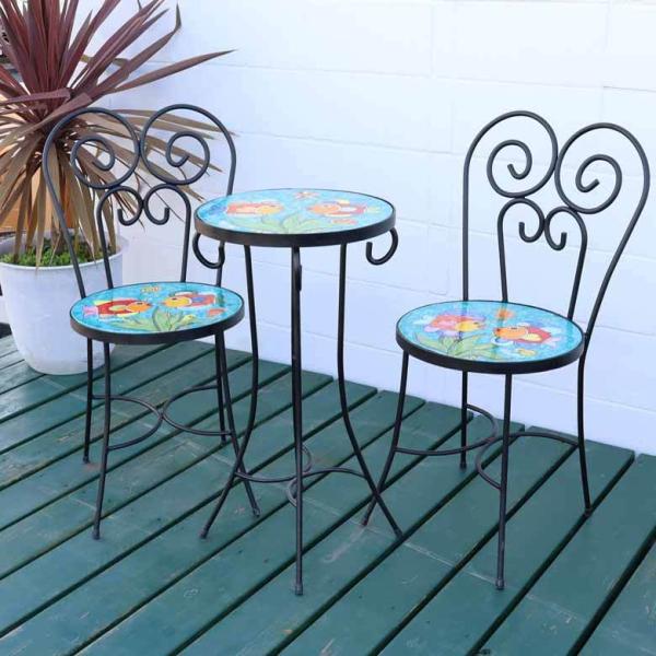 イタリア テーブルセット ガーデン 5点セット 90cm