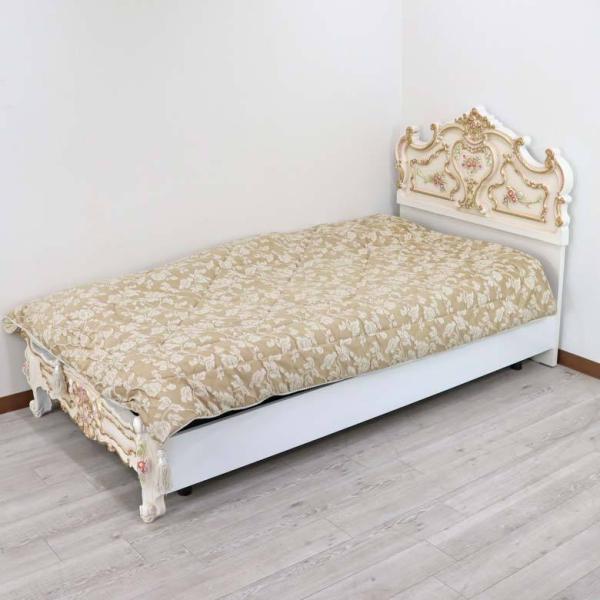 ロココ調 シングルベッド マットレス別 ベッドフレーム 直輸入 姫家具  