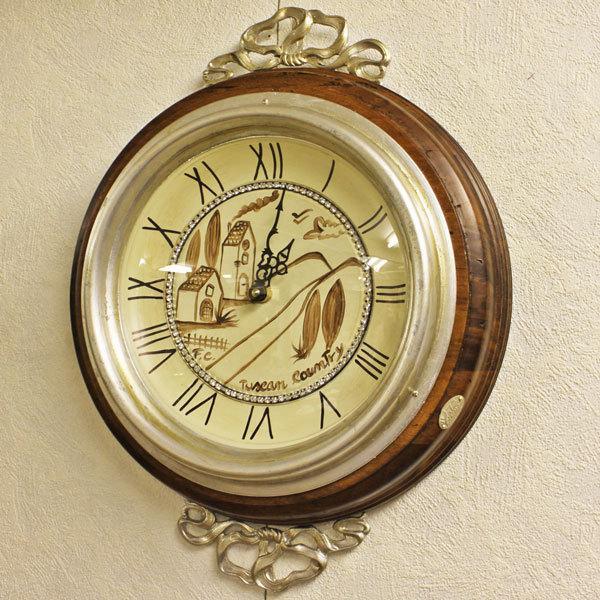 イタリア 壁掛け時計 カパーニ アンティークポプラ ウォール