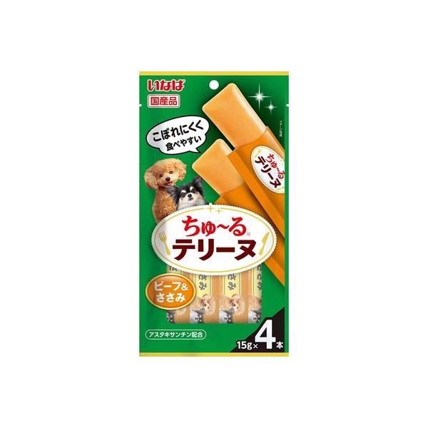 ◆6個セット◆【いなば】ちゅ〜るテリーヌ ビーフ＆ささみ 15g×4本×6 DS-472