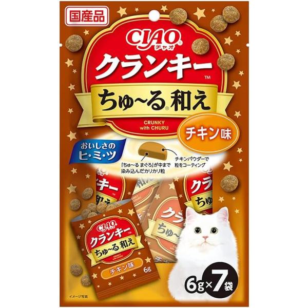 【いなば】CIAO クランキー ちゅ〜る和え チキン味 6g×7袋 P-343