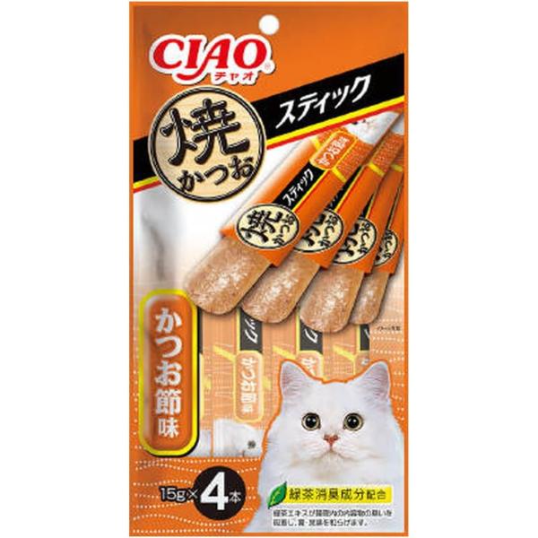 【いなば】CIAO (チャオ) 焼かつおスティック かつお節味 15g×4本 TSC-141