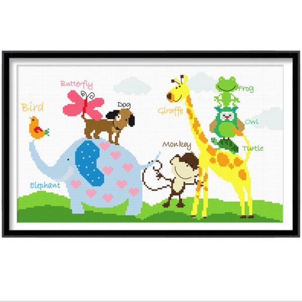 クロスステッチ 刺繍キット 手芸 初心者 図案 動物園 インテリア アニマル ゆるキャラ かわいい キッズ向け 簡単 刺繍 送料無料 日本語説明書付き Cxy127 アルシオン 通販 Yahoo ショッピング
