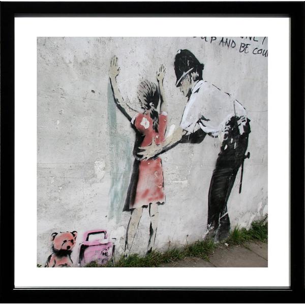 バンクシー さる モンキー ポスター フレーム付き 額入り 北欧 絵 アート Banksy バンクシー モンキーヘッドフォン 猿 ポスター 選べる2