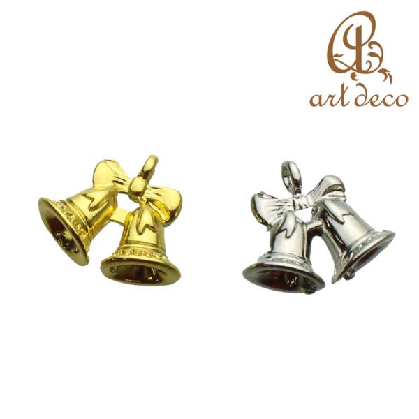 アクセサリー パーツ ベル 鐘 クリスマス 10個 ハンドメイド 材料 卸 装飾 ペンダント キーホルダー 12mm×16mm