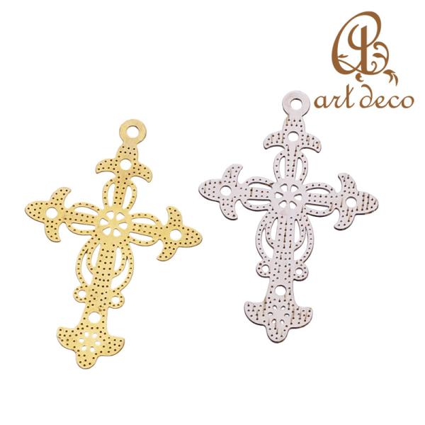 チャーム キーホルダー ペンダント クロス 十字架 2個 28mm×20mm アクセサリー パーツ ハンドメイド オリジナル 材料 金具 装飾