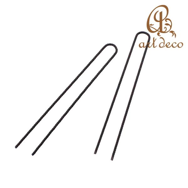 アクセサリー パーツ ヘアピン Uピン 髪留め 5本 幅8mm 全長62mm ハンドメイド 材料 卸 装飾