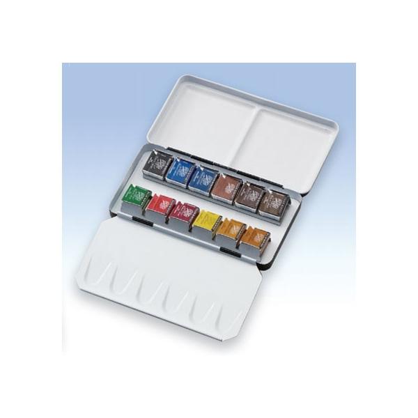 ラウニー専門家用　12色　メタルボックス Amazon | ラウニー 水彩絵具 専門家用 固形水彩絵具セット
