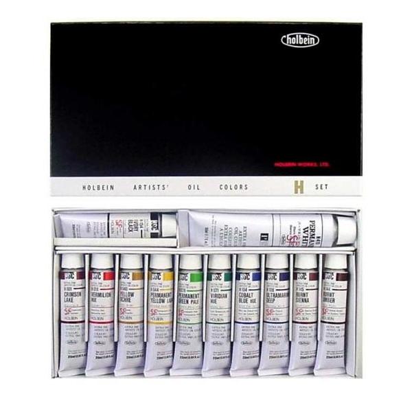 ホルベイン 油絵具 H905 Hセット 12色 （専門家用油絵具） : 額縁