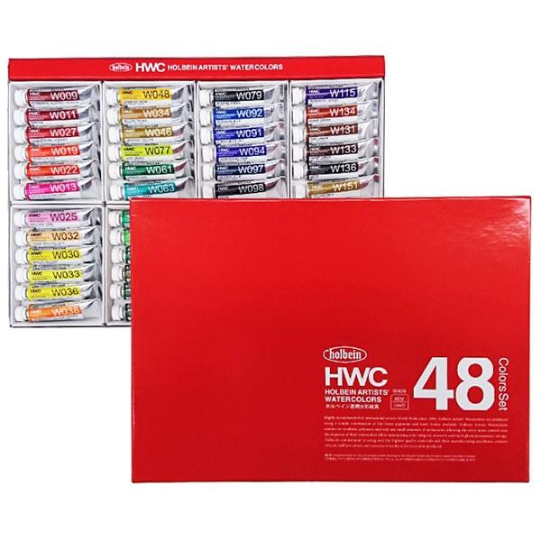 ホルベイン 透明水彩絵の具 48色 ホルベイン]透明水彩絵具 48色セット(2号チューブ) W409 | 額縁