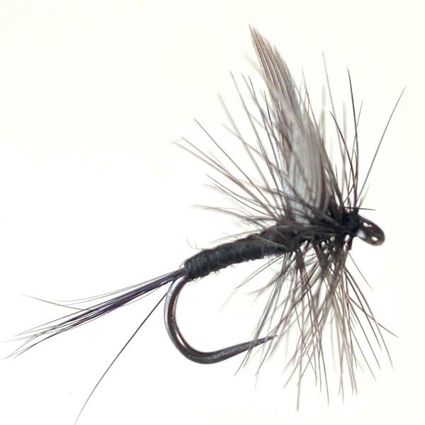 パターン名：ブラックナットタイプ：ドライフライ主な使い方：釣り上がり、ライズ狙いイメージ：メイフライ（カゲロウ) 対応フック：バーブレス（返し無し） バーブド（返し有り）サイズ #12 #14 #16 #18一言：定番のスタンダードドライフ...