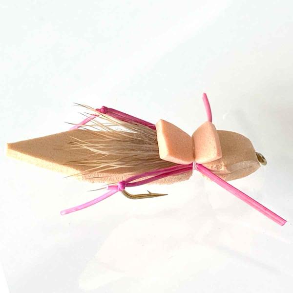 パターン名：テレストリアルタイプ：ドライフライ主な使い方：釣り上がり、ライズ狙いイメージ：テレストリアル（陸生昆虫）バッタ イナゴ コオロギ　など対応フック：バーブド（返しあり）サイズ #8 #10 #12※フックは一般的なドライフライフッ...