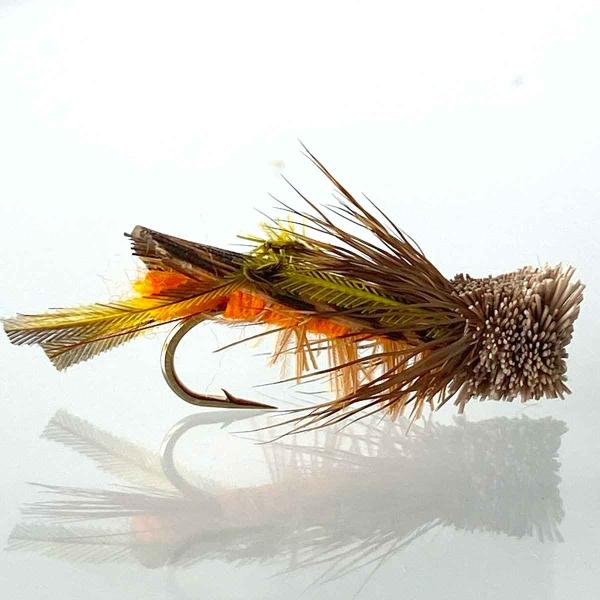 パターン名：テレストリアルタイプ：ドライフライ主な使い方：釣り上がり、ライズ狙いイメージ：テレストリアル（陸生昆虫）バッタ イナゴ コオロギ　など対応フック：バーブド/バーブレスサイズ #8 #10 #12※フックは一般的なドライフライフッ...