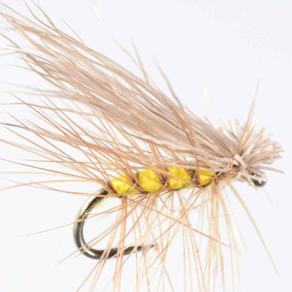 パターン名：エルクヘアーカディスタイプ：ドライフライ主な使い方：釣り上がり、ライズ狙いイメージ：カディス（トビケラ) テレストリアル フライ フライフィッシング入門 完成品フライ 蛾対応フック：バーブド（返しあり） バーブレス（返しなし）サ...