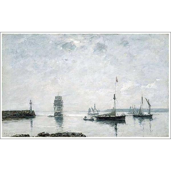 複製画 送料無料 絵画 油彩画 油絵 模写ウジェーヌ・ブータン「港の