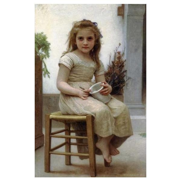 複製画 送料無料 絵画 油彩画 油絵 模写ブグロー「Just a Taste」F8
